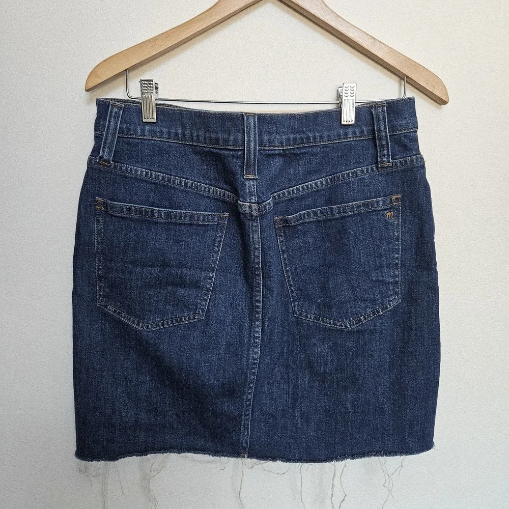 Madewell Denim Frayed Cut Off Jean Mini Skirt Size 29 Western Festival
